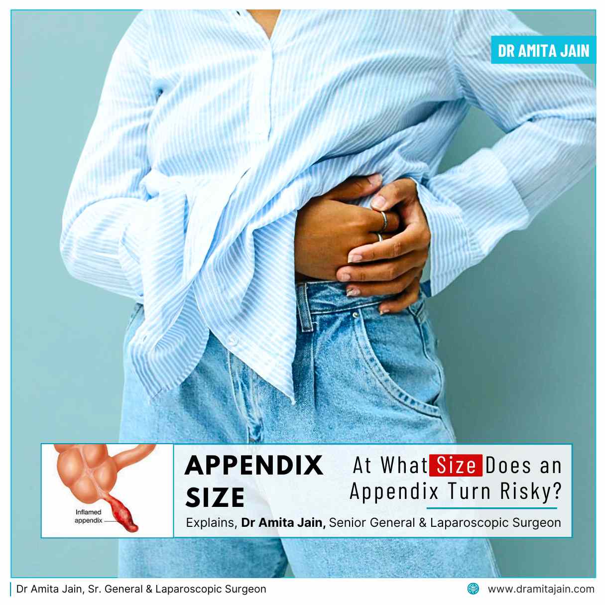 Dr Amita Jain Sr. General & Laparoscopic Surgeon for appendicitis in Delhi